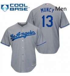 Mens Majestic Los Angeles Dodgers 13 Max Muncy Replica Grey Road Cool Base MLB Jersey Mens Majestic Los Angeles Dodgers 13 Max Muncy Replica Grey Road Cool Base MLB Jersey