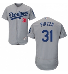 Mens Majestic Los Angeles Dodgers 31 Mike Piazza Gray Alternate Road Flexbase Authentic Collection MLB Jersey Mens Majestic Los Angeles Dodgers 31 Mike Piazza Gray Alternate Road Flexbase Authentic Collection MLB Jersey