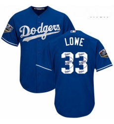 Mens Majestic Los Angeles Dodgers 33 Mark Lowe Authentic Royal Blue Team Logo Fashion Cool Base 2018 World Series MLB Jersey Mens Majestic Los Angeles Dodgers 33 Mark Lowe Authentic Royal Blue Team Logo Fashion Cool Base 2018 World Series MLB Jersey