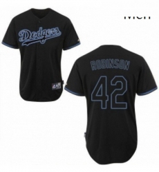 Mens Majestic Los Angeles Dodgers 42 Jackie Robinson Replica Black Fashion MLB Jersey Mens Majestic Los Angeles Dodgers 42 Jackie Robinson Replica Black Fashion MLB Jersey