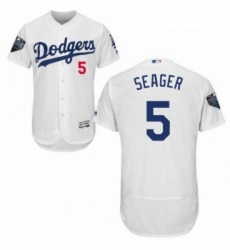 Mens Majestic Los Angeles Dodgers 5 Corey Seager White Home Flex Base Authentic Collection 2018 World Series Jersey Mens Majestic Los Angeles Dodgers 5 Corey Seager White Home Flex Base Authentic Collection 2018 World Series Jersey