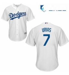 Mens Majestic Los Angeles Dodgers 7 Julio Urias Replica White Home Cool Base MLB Jersey Mens Majestic Los Angeles Dodgers 7 Julio Urias Replica White Home Cool Base MLB Jersey