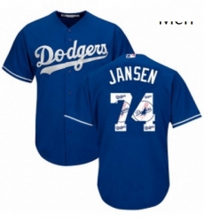 Mens Majestic Los Angeles Dodgers 74 Kenley Jansen Authentic Royal Blue Team Logo Fashion Cool Base MLB Jersey Mens Majestic Los Angeles Dodgers 74 Kenley Jansen Authentic Royal Blue Team Logo Fashion Cool Base MLB Jersey