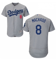 Mens Majestic Los Angeles Dodgers 8 Manny Machado Gray Alternate Flex Base Authentic Collection MLB Jersey Mens Majestic Los Angeles Dodgers 8 Manny Machado Gray Alternate Flex Base Authentic Collection MLB Jersey