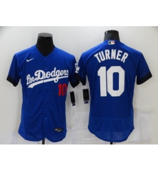 Men's Nike Los Angeles Dodgers #10 Justin Turner Blue Elite City Player Jersey Men's Nike Los Angeles Dodgers #10 Justin Turner Blue Elite City Player Jersey