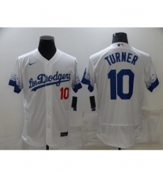 Men's Nike Los Angeles Dodgers #10 Justin Turner White Elite City Player Jersey Men's Nike Los Angeles Dodgers #10 Justin Turner White Elite City Player Jersey