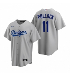 Mens Nike Los Angeles Dodgers 11 AJ Pollock Gray Alternate Stitched Baseball Jersey Mens Nike Los Angeles Dodgers 11 AJ Pollock Gray Alternate Stitched Baseball Jersey