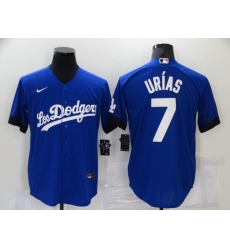 Men's Nike Los Angeles Dodgers #7 Julio Urias Blue Cool Base Player Jersey Men's Nike Los Angeles Dodgers #7 Julio Urias Blue Cool Base Player Jersey