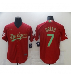 Men's Nike Los Angeles Dodgers #7 Julio Urias Red Gold Authentic Jersey Men's Nike Los Angeles Dodgers #7 Julio Urias Red Gold Authentic Jersey