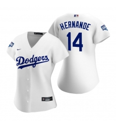 Women Los Angeles Dodgers 14 Enrique Hernandez White 2020 World Series Champions Replica Jersey Women Los Angeles Dodgers 14 Enrique Hernandez White 2020 World Series Champions Replica Jersey