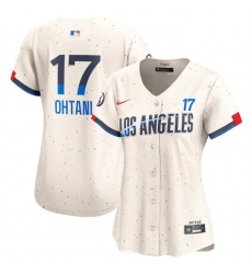 Women Los Angeles Dodgers 17 Shohei Ohtani Cream 2024 City Connect Limited Stitched Jersey Women Los Angeles Dodgers 17 Shohei Ohtani Cream 2024 City Connect Limited Stitched Jersey
