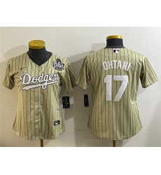 Women Los Angeles Dodgers 17 Shohei Ohtani Cream 2024 World Series Cool Base Stitched Baseball Jersey Women Los Angeles Dodgers 17 Shohei Ohtani Cream 2024 World Series Cool Base Stitched Baseball Jersey