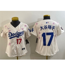 Women Los Angeles Dodgers 17 Shohei Ohtani Cream 2025 Tokyo Series Limited Stitched Baseball Jersey Women Los Angeles Dodgers 17 Shohei Ohtani Cream 2025 Tokyo Series Limited Stitched Baseball Jersey
