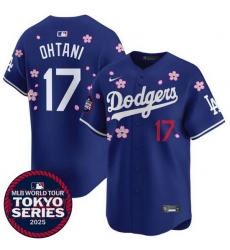 Women Los Angeles Dodgers 17 Shohei Ohtani Royal 2025 Tokyo Series Limited Stitched Baseball Jersey