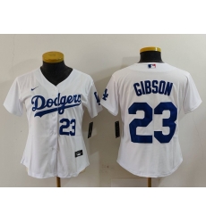 Women Los Angeles Dodgers 23 Kirk Gibson White Stitched Jersey 3 Women Los Angeles Dodgers 23 Kirk Gibson White Stitched Jersey 3