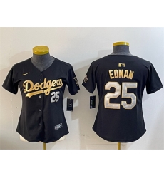 Women Los Angeles Dodgers 25 Tommy Edman Black Gold Limited Stitched Baseball Jersey 28Run Small 29 Women Los Angeles Dodgers 25 Tommy Edman Black Gold Limited Stitched Baseball Jersey 28Run Small 29