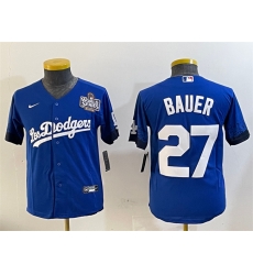 Women Los Angeles Dodgers 27 Trevor Bauer Blue 2024 World Series City Connect Cool Base Stitched Jersey Women Los Angeles Dodgers 27 Trevor Bauer Blue 2024 World Series City Connect Cool Base Stitched Jersey
