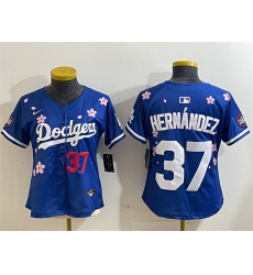 Women Los Angeles Dodgers 37 Teoscar Hernandez Royal 2025 Tokyo Series Limited Stitched Baseball Jersey Women Los Angeles Dodgers 37 Teoscar Hernandez Royal 2025 Tokyo Series Limited Stitched Baseball Jersey