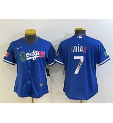 Women Los Angeles Dodgers 7 Julio Urias Royal Mexico Cool Base Stitched Jersey S Women Los Angeles Dodgers 7 Julio Urias Royal Mexico Cool Base Stitched Jersey S