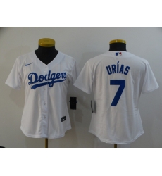 Women Los Angeles Dodgers 7 Julio Urias White Women 2020 Nike Cool Base Jersey Women Los Angeles Dodgers 7 Julio Urias White Women 2020 Nike Cool Base Jersey