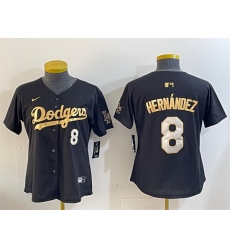 Women Los Angeles Dodgers 8 Enrique Hernandez Black Gold Limited Stitched Baseball Jersey 28Run Small 29 Women Los Angeles Dodgers 8 Enrique Hernandez Black Gold Limited Stitched Baseball Jersey 28Run Small 29