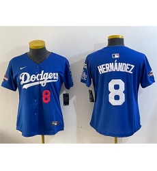 Women Los Angeles Dodgers 8 Enrique Hernandez Royal 2024 World Series Champions With Fernando Memorial Patch Alternate Limited Stitched Baseball Jersey 28R Women Los Angeles Dodgers 8 Enrique Hernandez Royal 2024 World Series Champions With Fernando Memorial Patch Alternate Limited Stitched Baseball Jersey 28R