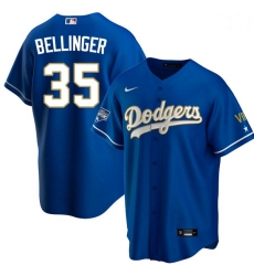 Women Los Angeles Dodgers Cody Bellinger 35 Championship Gold Trim Blue Limited All Stitched Cool Base Jersey Women Los Angeles Dodgers Cody Bellinger 35 Championship Gold Trim Blue Limited All Stitched Cool Base Jersey