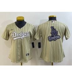 Women Los Angeles Dodgers Cream Team Big Logo Stitched Jersey Women Los Angeles Dodgers Cream Team Big Logo Stitched Jersey