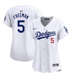Women Los Angeles Dodgers Freddie Freeman #5 White Flex Base 2024 Home Stitched Jersey Women Los Angeles Dodgers Freddie Freeman #5 White Flex Base 2024 Home Stitched Jersey