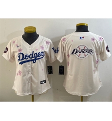 Women Los Angeles Dodgers Team Big Logo Cream 2025 Tokyo Series Limited Stitched Baseball Jersey 1 Women Los Angeles Dodgers Team Big Logo Cream 2025 Tokyo Series Limited Stitched Baseball Jersey 1