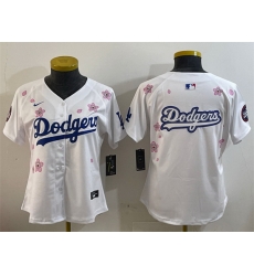 Women Los Angeles Dodgers Team Big Logo White 2025 Tokyo Series Limited Stitched Baseball Jersey Women Los Angeles Dodgers Team Big Logo White 2025 Tokyo Series Limited Stitched Baseball Jersey