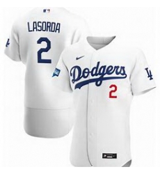 Women Los Angeles Dodgers Tommy Lasorda White Flex Base Jersey Women Los Angeles Dodgers Tommy Lasorda White Flex Base Jersey