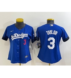 Women's Los Angeles Dodgers #3 Chris Taylor Blue 2022 Number Cool Base Stitched Nike Jersey Women's Los Angeles Dodgers #3 Chris Taylor Blue 2022 Number Cool Base Stitched Nike Jersey
