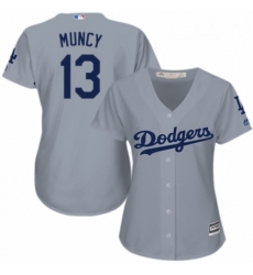 Womens Majestic Los Angeles Dodgers 13 Max Muncy Authentic Grey Road Cool Base MLB Jersey Womens Majestic Los Angeles Dodgers 13 Max Muncy Authentic Grey Road Cool Base MLB Jersey