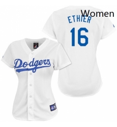 Womens Majestic Los Angeles Dodgers 16 Andre Ethier Replica White MLB Jersey Womens Majestic Los Angeles Dodgers 16 Andre Ethier Replica White MLB Jersey