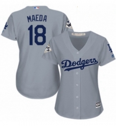 Womens Majestic Los Angeles Dodgers 18 Kenta Maeda Replica Grey Road 2017 World Series Bound Cool Base MLB Jersey Womens Majestic Los Angeles Dodgers 18 Kenta Maeda Replica Grey Road 2017 World Series Bound Cool Base MLB Jersey
