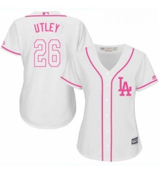 Womens Majestic Los Angeles Dodgers 26 Chase Utley Replica White Fashion Cool Base MLB Jersey Womens Majestic Los Angeles Dodgers 26 Chase Utley Replica White Fashion Cool Base MLB Jersey
