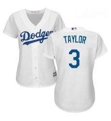 Womens Majestic Los Angeles Dodgers 3 Chris Taylor Authentic White Home Cool Base MLB Jersey Womens Majestic Los Angeles Dodgers 3 Chris Taylor Authentic White Home Cool Base MLB Jersey
