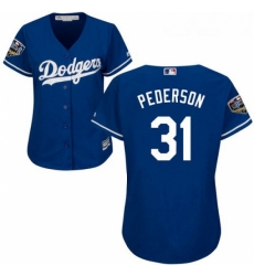 Womens Majestic Los Angeles Dodgers 31 Joc Pederson Authentic Royal Blue Alternate Cool Base 2018 World Series MLB Jersey Womens Majestic Los Angeles Dodgers 31 Joc Pederson Authentic Royal Blue Alternate Cool Base 2018 World Series MLB Jersey