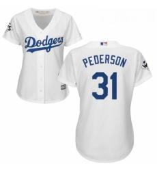 Womens Majestic Los Angeles Dodgers 31 Joc Pederson Replica White Home 2017 World Series Bound Cool Base MLB Jersey Womens Majestic Los Angeles Dodgers 31 Joc Pederson Replica White Home 2017 World Series Bound Cool Base MLB Jersey