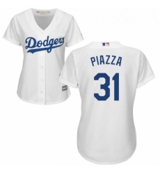 Womens Majestic Los Angeles Dodgers 31 Mike Piazza Replica White Home Cool Base MLB Jersey Womens Majestic Los Angeles Dodgers 31 Mike Piazza Replica White Home Cool Base MLB Jersey