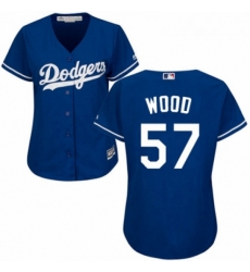Womens Majestic Los Angeles Dodgers 57 Alex Wood Authentic Royal Blue Alternate Cool Base MLB Jersey Womens Majestic Los Angeles Dodgers 57 Alex Wood Authentic Royal Blue Alternate Cool Base MLB Jersey