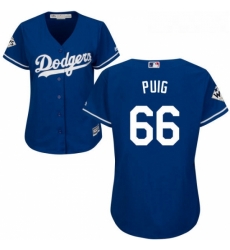 Womens Majestic Los Angeles Dodgers 66 Yasiel Puig Authentic Royal Blue Alternate 2017 World Series Bound Cool Base MLB Jersey Womens Majestic Los Angeles Dodgers 66 Yasiel Puig Authentic Royal Blue Alternate 2017 World Series Bound Cool Base MLB Jersey