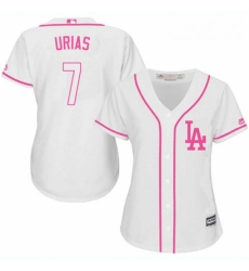 Womens Majestic Los Angeles Dodgers 7 Julio Urias Authentic White Fashion Cool Base MLB Jersey Womens Majestic Los Angeles Dodgers 7 Julio Urias Authentic White Fashion Cool Base MLB Jersey