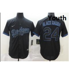 Youth Dodgers 24 Kobe Bryant Name Black Mamba Black Cool Base Stitched MLB Jersey Youth Dodgers 24 Kobe Bryant Name Black Mamba Black Cool Base Stitched MLB Jersey