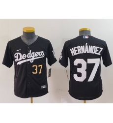 Youth Los Angeles Dodgers 37 Teoscar Hernandez Black Stitched Baseball Jersey 3 Youth Los Angeles Dodgers 37 Teoscar Hernandez Black Stitched Baseball Jersey 3