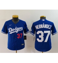 Youth Los Angeles Dodgers 37 Teoscar Hernandez Blue Stitched Baseball Jersey 1 Youth Los Angeles Dodgers 37 Teoscar Hernandez Blue Stitched Baseball Jersey 1