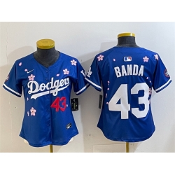 Youth Los Angeles Dodgers 43 Anthony Banda Royal 2025 Tokyo Series Limited Stitched Baseball Jersey