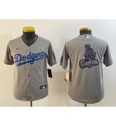 Youth Los Angeles Dodgers Grey Team Big Logo Stitched Jersey Youth Los Angeles Dodgers Grey Team Big Logo Stitched Jersey