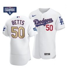 Youth Los Angeles Dodgers Mookie Betts 50 Gold Program Designed Edition White Flex Base Stitched Jersey Youth Los Angeles Dodgers Mookie Betts 50 Gold Program Designed Edition White Flex Base Stitched Jersey